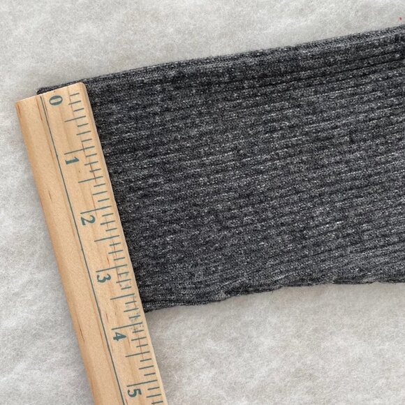 Chico's Womens Gray Ribbed Knit Open Waterfall Front Cardigan Sweater Sz 2 US L - Picture 9 of 11